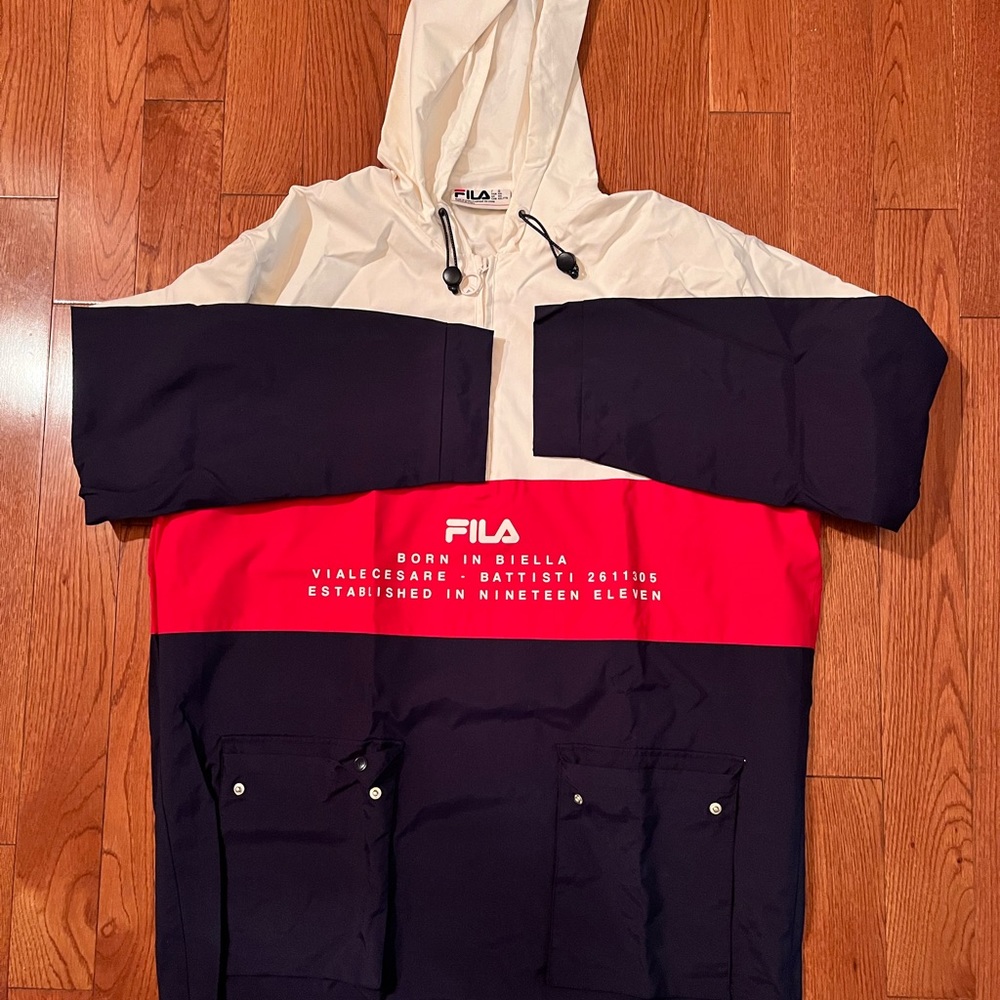 FILA RAIN COAT.  Great Condition..  Red white and blue. XXL
